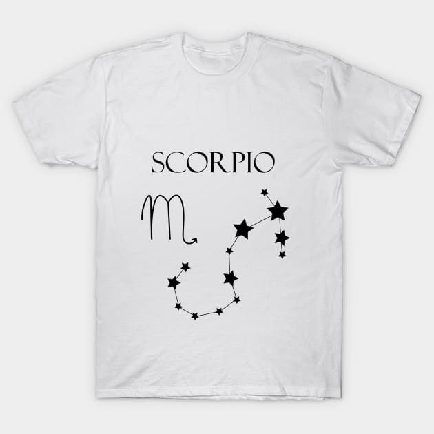 Scorpio Zodiac Horoscope Constellation Sign T-Shirt by MikaelSh